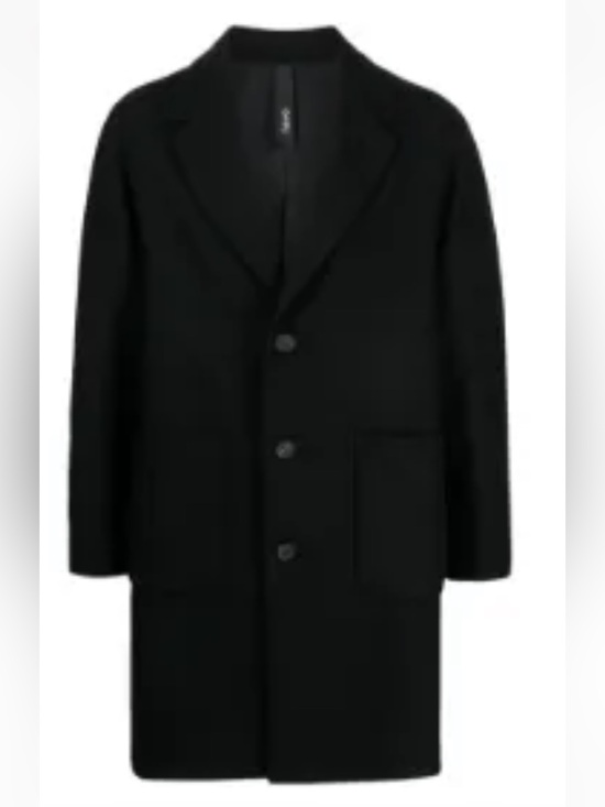 Hevo Other - Men's Black Single-Breasted Pea Coat